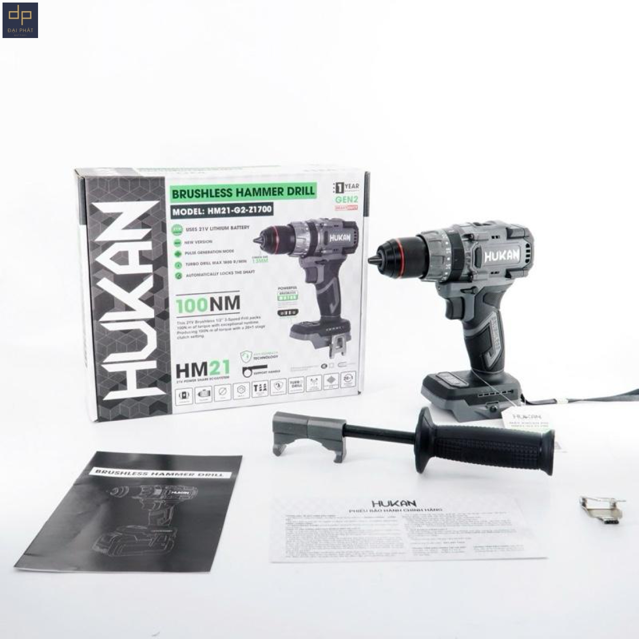 Thân máy khoan pin 13mm HM21-G2-Z1700